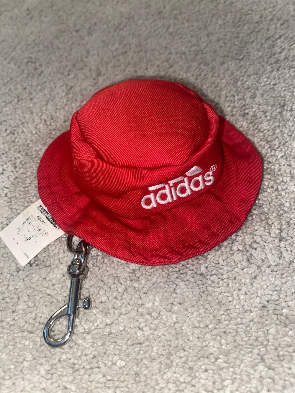 Adidas Red Bucket Hat Coin Purse Keychain Charm VTG Y2K NWT